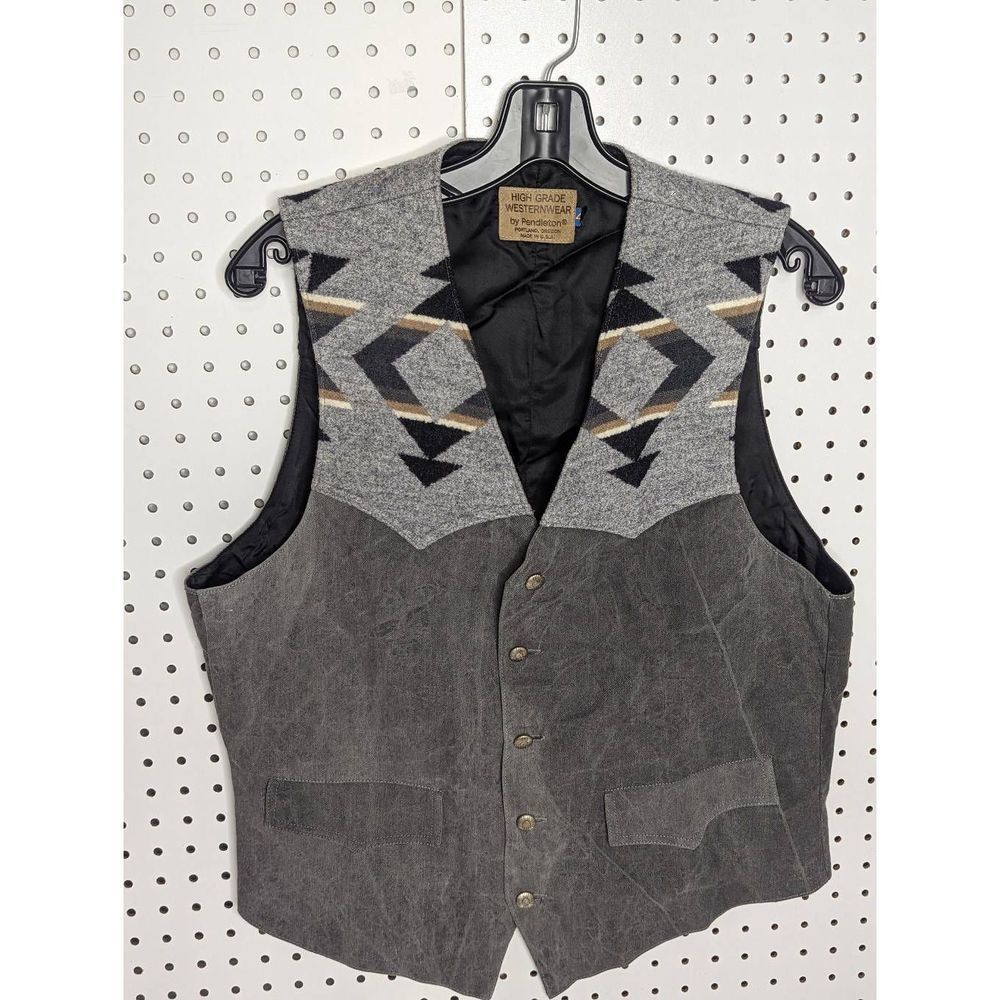 Vintage Pendleton High Grade Western Wear Vest Size 40